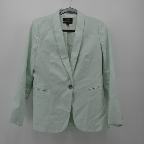 J Crew Parke Blazer In Stretch Linen Sea Spray H9710 Size 6 - Picture 15 of 16